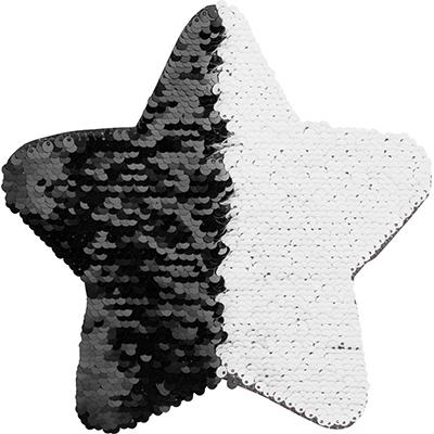 Flip Sequins Adhesive (Star, Black W/ White) (19*19cm)