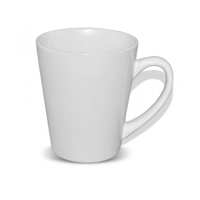 12oz Conical White Mug