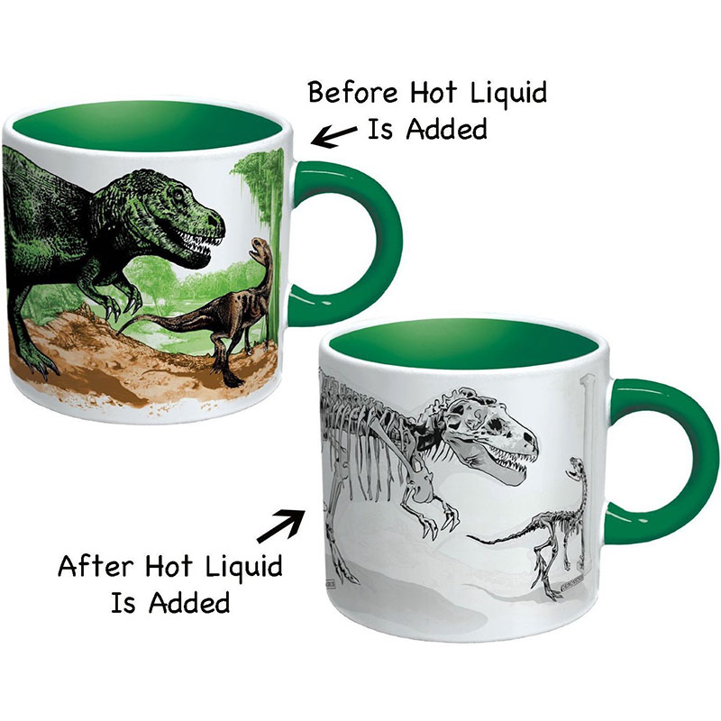 12oz Color Changing Mugs Magic Mug Dinosaur Design