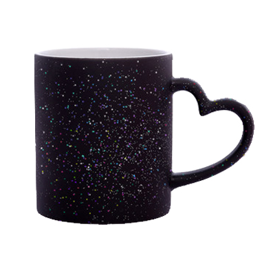 11oz Starry Magic Mug with Heart Handle