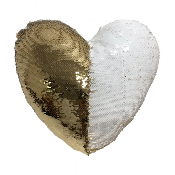 Heart Shape Magic Pillow Sublimation Heat Transfer Sequin Pillow