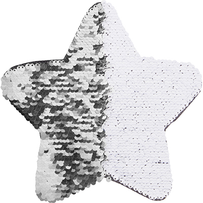 Flip Sequins Adhesive (Star, Silver W/ White) (19*19cm)