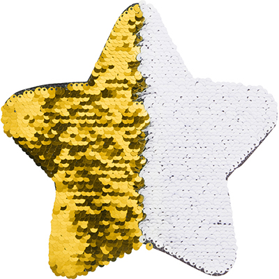 Flip Sequins Adhesive (Star, Gold W/ White) (19*19cm)