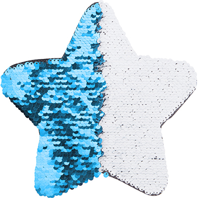 Flip Sequins Adhesive (Star, Blue W/ White) (19*19cm)